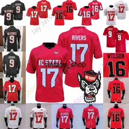 Vin NC State North Carolina Wolfpack NCAA College Football Jersey Philip Rivers Russel Wilson Devin Leary Pitts Jr. Sumo-Karngbaye Houston Thayer Thomas Chubb Carter