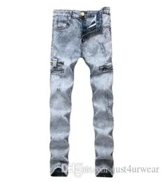 Mens Sell Zipper Skinny Jeans Male Fashion Pocket Seasons Vintage Long Pants Casual Straight Pencil Pants4938079