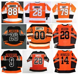 QQ88 Carter Hart Flyers Hockey Jersey Owen Tippett Joel Farabee 00 Gritty Kevin Hayes Provorov Sean Couturier Ron Hextall 89 Cam Atkinson Braun Reverse Retro Lindblo