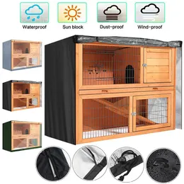 Supplies Waterproof 4FT Rabbit Hutch Cover Pet Bunny Cage Pet Bunny Cage Dustcover Outdoor Garden Patio Windproof Outdoor Without Cage