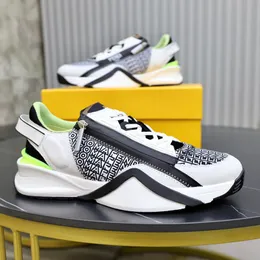 Designer Flow Running Sneakers Chaussures populaires pour hommes Slip-on Fermeture à glissière élastique Lacets ondulés Semelle ondulée Hommes classiques Style simple Tendance Chaussures de sport