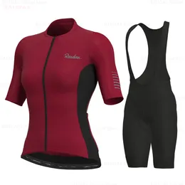 サイクリングジャージーセットレディース衣類Raudax Ropa Ciclismo Mujer半袖MTBバイクユニフォームMaillot Triathlon 230603