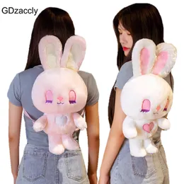 Zaini Cute Long Ear Bunny Peluche Zaino Farcito Lash Dormire coniglio bambini Borse a tracolla Scuola Abbraccio Giocattolo Compleanno Regalo di Natale 230603