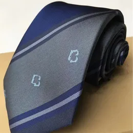 Brand Men's Tie Letters Silk Necktie luxury designer formal Jacquard Party Wedding Business Woven Fashion Stripe Design box suit Tie