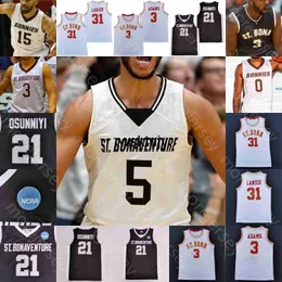 WSK ST BONAVENTURE BONA BONNIES BASKABALL JERSEY COLLEGE Kyle Lofton Dominick Welch Osun Osunniyi Jaylen Adams Bob Lanier Jaren Holmes Karim Coulibaly Linton Brow