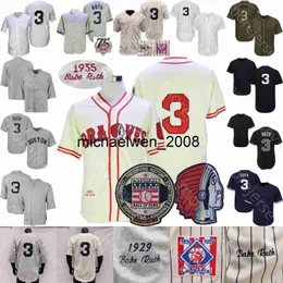 MI208 Babe Ruth Jersey Hall of Fame Patch 1914 1929 Grey 1935 Cream Pinstripe Cooperstown Navy Player Fani II Salute to Service Black Size S-3xl