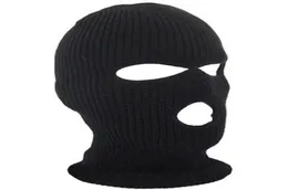 Full Face Cover 3 Holes Balaclava Knit Hat Winter Stretch Snow Mask Beanie Hat Cap Windproof Warm Breathable Masks for Riding FT859088198