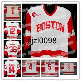 SJ98 Ceoboston Terrier College Hockey 36 John Curry 14 Jekabs Redlihs 11 Dan Spang 1 Stephan Siwiecie 3 Ryan Whitney 12 Brad Zancanaro Jerseys