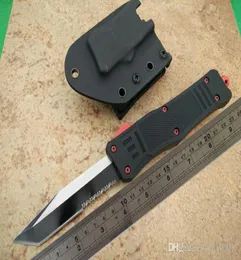 A161 Automatic Double Action Hunting Knife 440C Stainless Steel Blade Zinc Aluminum Alloy Handle Red and Black Design Kitchen dinn9065917