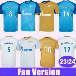 23 24 Hommes BARRIOS MALCOM Maillots de football 2023 Champion Edition Maillot d'or SANTOS CLAUDINHO KUZYAYEV SERGEYEV Maillot de football à domicile court