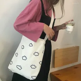 ショッピングバッグ女性キャンバスショルダーショッパーバッグ