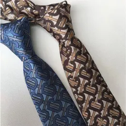 Brand Men's Tie Letters Silk Necktie luxury designer Jacquard Party Wedding Business Formal Casual Woven Fashion Stripe Design box suit Tie