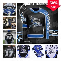 Mag Danbury Thrashers Mike Bayrack Scott Stirling Brent Gretzky Hockey Jersey 17 GALANTE 32 Luke Sellars Bordado Costurado Personalize qualquer