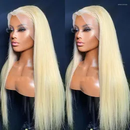 Transparent 13x4 Straight 613 Honey Blonde Lace Front Human Hair Wig Brazilian Remy 13x6 Color Frontal Wigs For Women