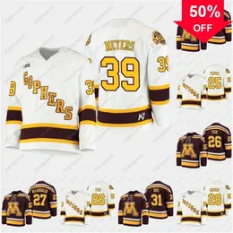 Mag Mit 2021 B1G Turnier Vintage Jack Perbix Jersey Minnesota Golden Gophers Carl Fish Blake McLaughlin Sam Rossini Jared Moe Ben Meyers Ice