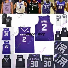 Vin Kansas State Wildcats Basketball Jersey NCAA College Xavier Sneed Diarra Mawien Stockard III DaJuan Gordon Murphy Richmond Blackman Kasubke Linguard Jr. Lewis