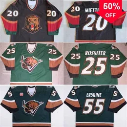 Mag Mit Custom Utah Grizzlies 55 John Erskine 20 Antti Miettinen 25 Kyle Rossiter Mens Womens Youth 100% broderi Custom Ice Hockey Jerseys