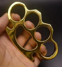 NEW Iron GILDED THICK STEEL BRASS KNUCKLE DUSTER Aluminum alloy finger tiger fourfinger selfdefense ring clasp fist ring7176419