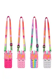 Fidget Toys Sensory Fashion Bag kid Push Bubble Rainbow Anti Stress Educational Bambini e adulti Decompression Toy5490114