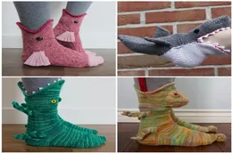 Christmas socks party supplies shark chameleon crocodile knit socks cute unisex winter warm floor thickened New Year gifts6236878
