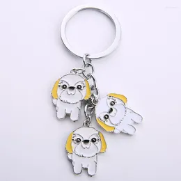 Keychains Shih Tzu Dog Pendant Key Chains For Women Men Metal Alloy Bag Charm Car Keychain Ring Friend's Gift Lovers Holder