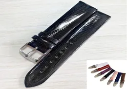 Watch Bands Colorful Patent Genuine Leather Strap Stainless Steel 12 14 16 18 20 22mm Band Accessories Bracelets Watchbands4726292