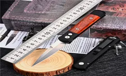 1Pcs Top Quality AUTO Tactical Folding Knife 154CM Satin Blade 6061T Rosewood Handle EDC Pocket Knives With Retail Box3079504