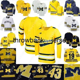 THR MICHIGAN 울버린 하키 저지 Adam Fantilli Mackie Samoskevich T.J. Hughes Luke Hughes Dylan Duke Rutger McGroarty Seamus Casey Jacob Truscott Erik Portillo