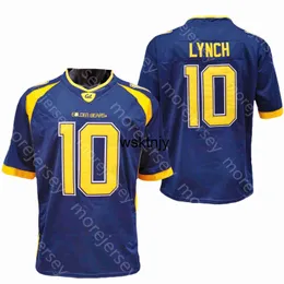 WSK 2021 Nowa Kalifornijska Golden Bears College Football Jersey NCAA 10 Marshawn Lynch All Szygs and Haftery Men Młodzież rozmiar S-3xl