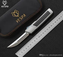 VESPA Ripper Double folding Knife BladeM390Satin Handle7075Aluminum CFOutdoor camping survival knives EDC tools5331048