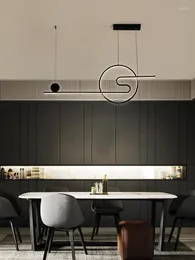 Pendant Lamps Nordic Minimalist LED Restaurant Chandelier Lighting Modern Indoor Bedroom Bar Front Desk Home