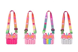 Fidget Toys Sensory Fashion Bag kid Push Bubble Rainbow Anti Stress Educational Bambini e adulti Decompression Toy3326447
