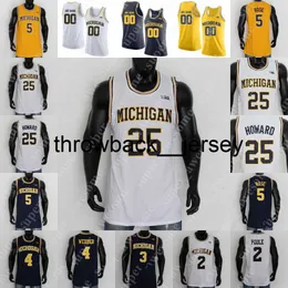 Thr Michigan Wolverines Basketball Jersey Caleb Love Hunter Dickinson 2 Bufkin Jaelin Llewellyn Joey Baker Juwan Howard Chris Webber Jalen Rose Jimmy King 2 Poole