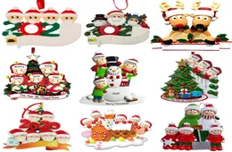 Yeni Noel Kişiselleştirilmiş Süsler Hayatta Kalan Karantina Ailesi 2 3 4 5 6 Maske Kardan Adam Sanitize Noel Dekorasyon Yaratıcı Pen6310044