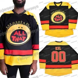 C2604 Thr 00 All That Kel Movie Hockey Jersey 100% bordado Mens Womens Youth Hockey Jerseys Barato Transporte rápido