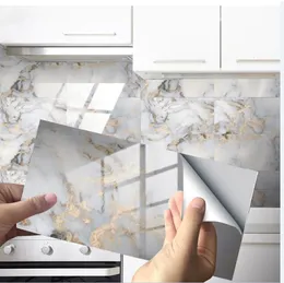 Väggklistermärken marmor vinylfilm självhäftande tapet för badrum kök skåp bänkskivor kontakt papper pvc vattentät 230603