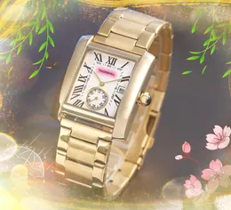 Relógio de quartzo masculino feminino de alta qualidade Gentalmen pulseira de couro de aço inoxidável de luxo popular casual mostrador quadrado rosto lindo relógio militar feminino relógio de presente