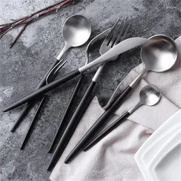 Dinnerware Sets 2023 -selling Delicate Stainless Steel Western Silverware Cutlery Set Noble Fork Knife Dessert Kitchen