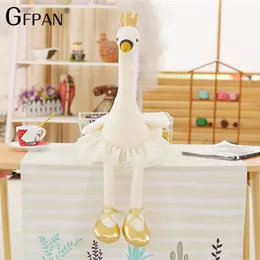 Plush Pillows Cushions 1pc Beautiful Skirt Swan White Pink Color Super Lovely Animal Stuffed Baby Cotton Toys Party Doll For Children Girls Kids 230603