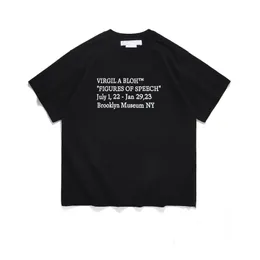 2023 Mens&Womens Designer Graffiti T-shirts Printed Fashion man ofs whits T-shirt Cotton Casual Tees Short Sleeve Luxury Hip Hop Streetwear T-Shirts US SIZE S-XL 121