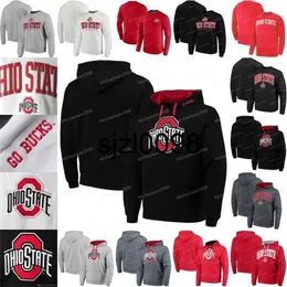 Sj98 Ohio State Buckeyes Trikots Colosseum Big Arch Pullover Hoodies Trikots Sweatshirts Schwarz Weiß Rot Grau