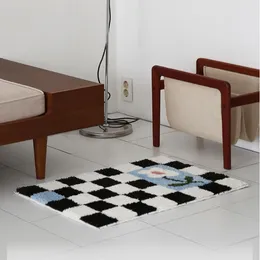 Dywany Streszczenie Turpting Tulip Bathmat Dywan Miękki puszysty kwiatowy dywan dywan podłoga przeciw poślizgowi estetyczne dekoracje pokoju domowego