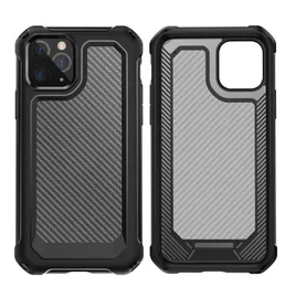 Clear Carbon Fiber Design Phone Cases For Iphone 14 13 12 11 Plus Pro Max Mini Samsung Galaxy S20 Ultra Hybrid Bumper Mobile Hard 6840176