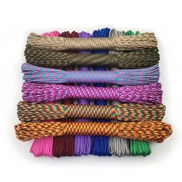 Climbing Ropes Colors High Quality Paracord 550 Rope Type III 9 Stand 100FT Paracord Cord Rope Survival kit Wholesale For Hiking Camping 230603