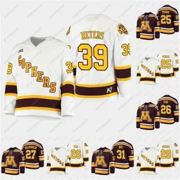 C2604 Mit 2021 B1G Tournament Vintage Jack Perbix Jersey Minnesota Golden Gophers Carl Fish Blake McLaughlin Sam Rossini Jared Moe Ben Meyers Ice