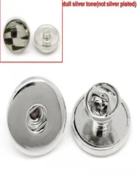 Whole New Brooches Silver Tone Fit Snaps Fashion Buttons 19mm Dia18pcslot jewelry makingDIY1969951