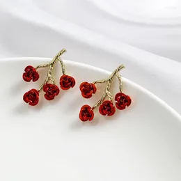 Dangle Earrings Fashion Personality Flowers Small And Pure Fresh Plum Flower Ms Birthday Tourist Commemorative Gifts