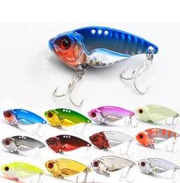3D Eyes Metal VIB Blade Lure Sinking Vibration Baits Vibe artificiale per Bass Pike Perch Fishing Lures 12 Colors8097423