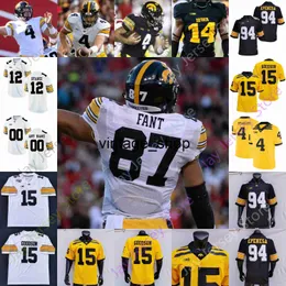 Vin 2020 Custom Iowa Hawkeyes Football Jersey NCAA College Anthony Nelson Tristan Wirfs Brandon Scherff Robert Gallery Clark Barrington Wade