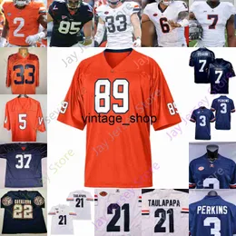 Vin Virginia Camisa de futebol NCAA College Joey Blount Eli Hanback Heath Miller D'Brickashaw Ferguson Thomas Jones James Farrior Moore Jones